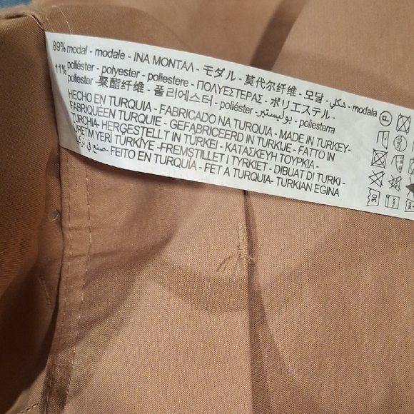 Zara Tan Chinos High-Waisted Classic - Picture 8 of 8